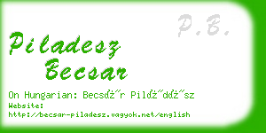 piladesz becsar business card